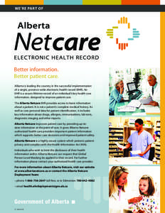 Alberta Netcare / Electronic health record / Health informatics / Netcare / Patient safety / Medical record / Medicine / Health / Medical informatics