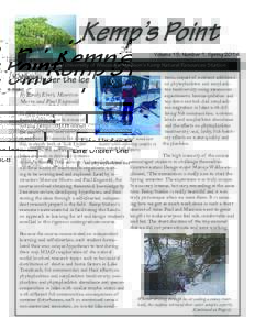 Kemp’s Point Volume 15, Number 1, Spring 2014 News from the University of Wisconsin-Madison’s Kemp Natural Resources Station Life Under the Ice By Emily Ebert, Maurizio