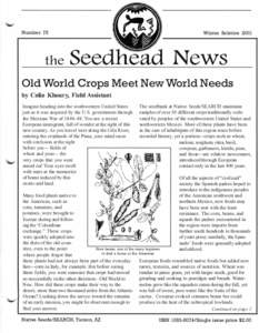 Seedhead News - No. 75, Winter Solstice 2001