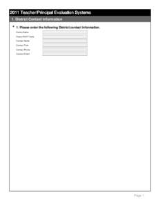 2011 Teacher/Principal Evaluation Survey - Blank Version