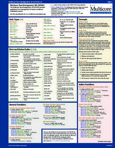 Multicore Task Management API (MTAPI) 1.0	  Page 1 Multicore Task Management API (MTAPI)