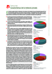 Características de la violencia armada  E l presente capítulo analiza las tendencias y los patrones de las distintas formas de homicidio intencional. Este tipo de homicidio representa 75% de todas las muertes violentas