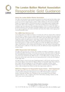 LBMA Responsible Gold Guidance