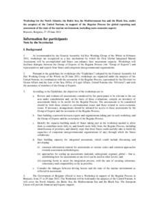 Workshop for Eastern and South-eastern Asian Seas, under the auspices of the United Nations, in support of the Regular Process for global reporting and assessment of the state of the marine environment, including socio-e