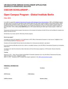 Microsoft Word - CIEE Global Institute grants Berlin  fall 15.docx