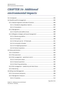 ABM RESOURCES NL DRAFT Environmental Impact Statement CHAPTER 16- Additional environmental impacts 16.1 Introduction .......................................................................................................