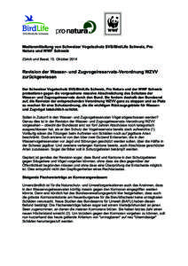 Microsoft Word[removed]Revision der Wasser- und Zugvogelreservats-Verordnung WZVV zurueckgewiesen.docx