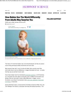 How Babies See The World Differently From Adults May Surprise You