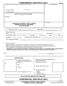 CONFIDENTIAL (SEE RULEATTORNEY OR PARTY WITHOUT ATTORNEY (Name, state bar number, and address): TELEPHONE NO. (Optional):  CR-150