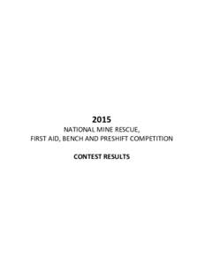 2015 Coal Mine Rescue Contest Results