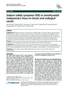 Thyroid cancer / Sodium-iodide symporter / Solute carrier family / Iodine / Thyroid peroxidase / Thyroid / Follicular cell / Metastasis / Metastatic breast cancer / Biology / Medicine / Anatomy