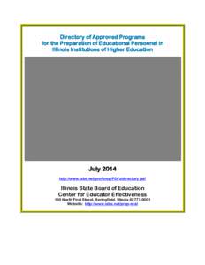 Directory of Approved Programs for the Preparation of Educational Personnel