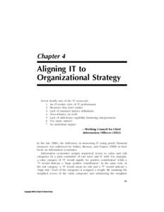 IMPLEMENTING THE IT BALANCED SCORECARD: Aligning IT with Corporate Strategy