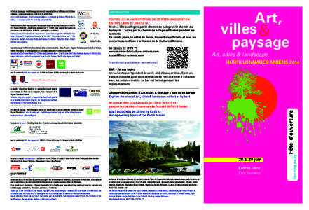 depliant_OUVERTURE_Mise en page[removed]:32 Page1  INFORMATION Financé dans le cadre du programme européen de coopération transfrontalière INTERREG IV A France (Manche) – Angleterre cofinancé par le FEDER. Ci