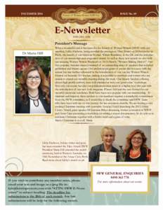   DECEMBER 2014 Society of Women Writers NSW Inc.  ISSUE No. 69