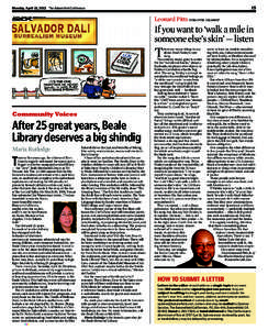 15  Monday, April 15, 2013 The Bakersfield Californian Leonard Pitts SYNDICATED COLUMNIST