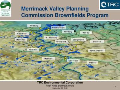 Merrimack Valley Planning Commission Brownfields Program Salisbury Newburyport Newbury