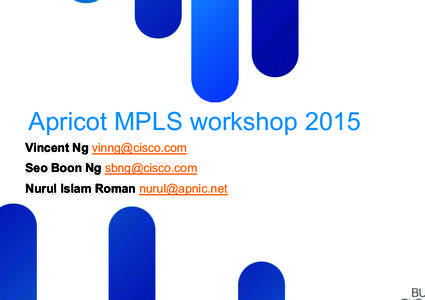 Apricot MPLS workshop 2015 Vincent Ng  Seo Boon Ng  Nurul Islam Roman   genda