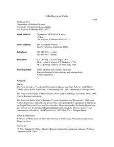 American Political Science Association / The Nature and Origins of Mass Opinion / John Zaller / Pippa Norris / Political science / Year of birth missing / Paul Sniderman