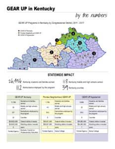 GEAR UP in Kentucky  by the numbers GEAR UP Programs in Kentucky by Congressional District, [removed]Boone