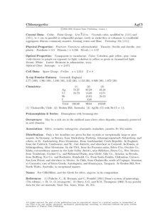 Chlorargyrite  AgCl