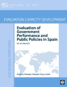 ECD Working Paper Series ● No. 22  Evaluation of Government Performance and Public Policies in Spain  Osvaldo Feinstein