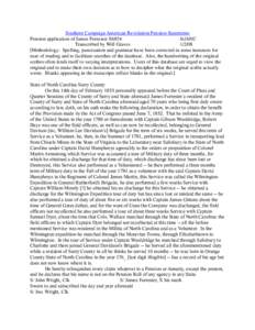 Southern Campaign American Revolution Pension Statements Pension application of James Forrester S6854 fn16NC Transcribed by Will Graves[removed]Methodology: Spelling, punctuation and grammar have been corrected in some i