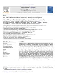 Forests / Conservation / Forestry / Biological Dynamics of Forest Fragments Project / Landscape ecology / Habitats / Forest fragmentation / Edge effect / Secondary forest / Environment / Ecology / Earth