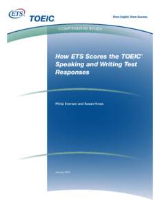 Compendium Study  How ETS Scores the TOEIC