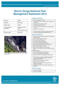 @@ National Park Management Statement 2013
