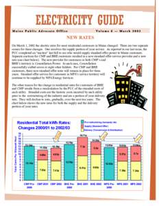 ELECTRICITY GUIDE Maine Public Advocate Office Volume 6 — March[removed]NEW RATES