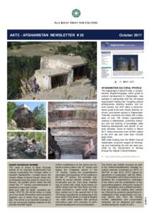 AGA KHAN TRUST FOR CULTURE  AKTC - AFGHANISTAN NEWSLETTER # 30 October 2011