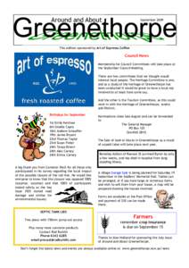 Around and About  September 2009 This edition sponsored by Art of Espresso Coffee