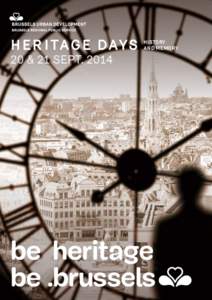 H ERITAGE DAYS  HISTORY AND MEMORY  20 & 21 SEPT. 2014