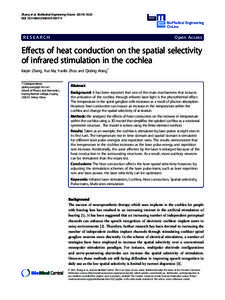 Effects of heat conduction on the spatial selectivity of infrared stimulation in the cochlea