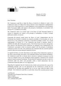 EUROPEAN COMMISSION  Brussels, [removed]C[removed]5306final  Dear Chairman,