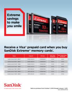 Extreme savings to make you smile  Receive a Visa® prepaid card when you buy