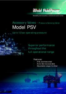 RR  Reliability and Innovation in directional control valves Accessory Valves - Pressure Sensing Valve