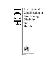 International Classification of Functioning, Disability and Health