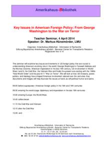 Key Issues in American Foreign Policy