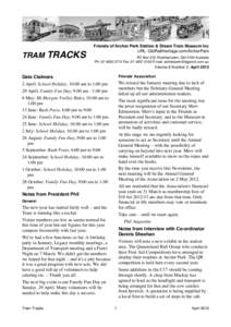 TRAM  TRACKS Friends of Archer Park Station & Steam Tram Museum Inc URL: QldRailHeritage.com/ArcherPark