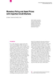 Monetary Policy and Asset Prices with Imperfect Credit Markets