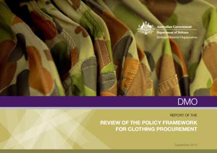REPORT OF THE  REVIEW OF THE POLICY FRAMEWORK FOR CLOTHING PROCUREMENT September 2010