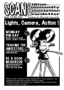 Issue 334 Mar[removed]Reaching over 2500 people every month Lights, Camera, Action ! MONDAY