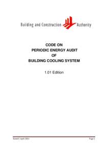 CODE ON PERIODIC ENERGY AUDIT OF BUILDING COOLING SYSTEM 1.01 Edition