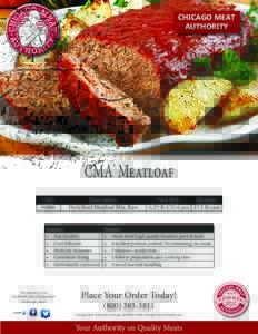 CHICAGO MEAT AUTHORITY CMA Meatloaf ®