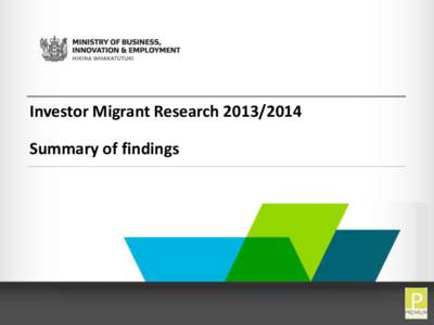 Investor Migrant ResearchSummary of findings Contents Introduction & Methodology Key Headlines