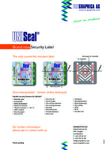 Brand new Security Label The only counterfeit resistant label. destroyed air chamber air chamber