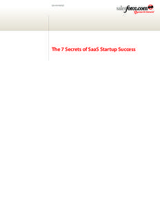 WHITEPAPER  The 7 Secrets of SaaS Startup Success WHITEPAPER