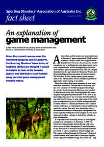 An explanation of game management